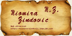 Miomira Zindović vizit kartica